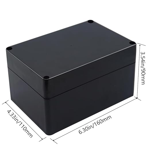 Project Box IP65 Waterproof Junction Box ABS Plastic Electrical Boxes DIY Electronic Project Case Power Enclosure 6.3x4.33x3.54 inch (160 x 110 x90 mm) - Image 2