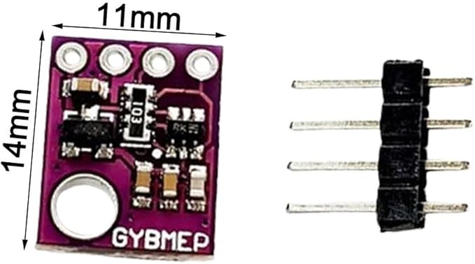 Minhe Sensor IC Module GY-BME280-5V / GY-BMP280-5V for environmental detection, measures temperature, humidity, barometric pressure, I2C or for SPI communication, sleep mode 0.1μA, 14x11mm (GY-BME280 - Image 2
