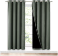 NICETOWN 100% Blackout Window Curtain Panels, Full Light Blocking Drapes with Black Liner for Nursery, 72-inch Drop Thermal Insulated Draperies (Dark Mallard, 2 Pieces, 52-inch Wide Per Panel) by NICETOWN