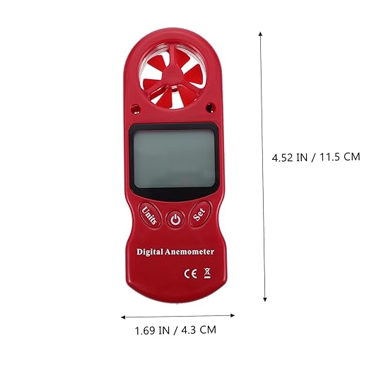 GLEAVI One Thermohygrometer Anemometer Accurate Temp Humidity Monitor Wind Velocity Gauge Mini Digital Hygrothermograph Battery - Image 7