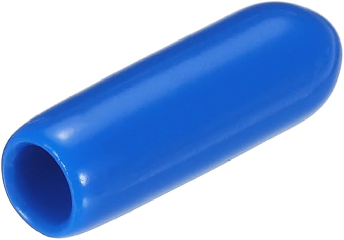 uxcell 20pcs Rubber End Caps 3.5mm ID Vinyl PVC Round Tube Bolt Cap Cover Screw Thread Protectors Blue by uxcell