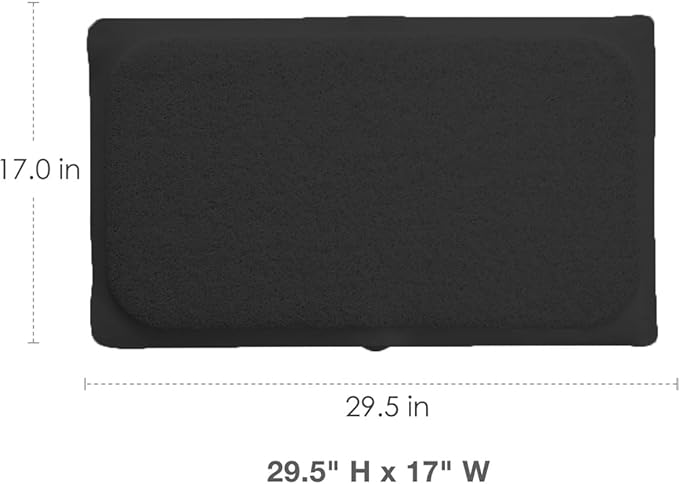 Non Slip with Suction Cups Loofah Bathmat 27"x15" & 29.5"X16.9", PVC Loofah Bathroom Mats, Loofah Mats for Shower and Bathroom, Quick Drying, (BA-82062/BLK 29.5"X16.9") - Image 5