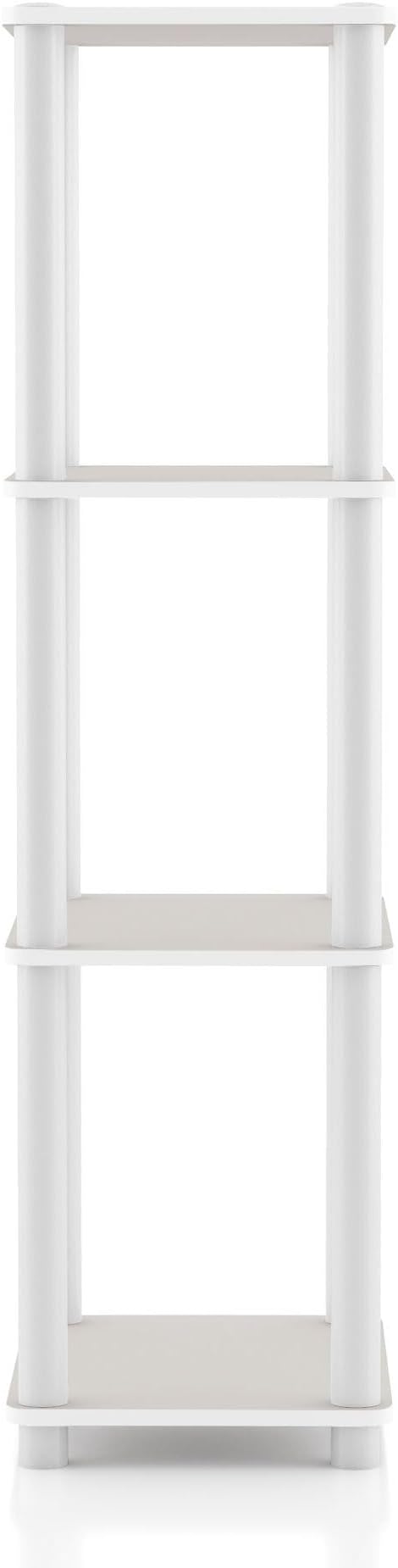 Homes: Inside + Out Apexa Modern 4-Tier Narrow Shelving Units, Collectibles Display Shelves, Easy Assembly Standing Shelf, Home Storage Organizer for Living Room, Bedroom, Office, Taupe Grey - Image 13