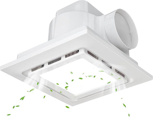 10" Bathroom Exhaust Fan with Light Ultra Quiet Ventilation Fan Combo 1.0 Sone 145CFM 8.3x8.3 Mount (3-Color) by TOYOUSEA