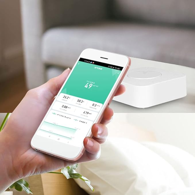 Zigbee Intelligent Air Housekeeper 6-in-1 Air Quality Monitor PM2.5/Formaldehyde/TVOC/CO2/Temperature/Humidity Detector for Home Office - Image 9