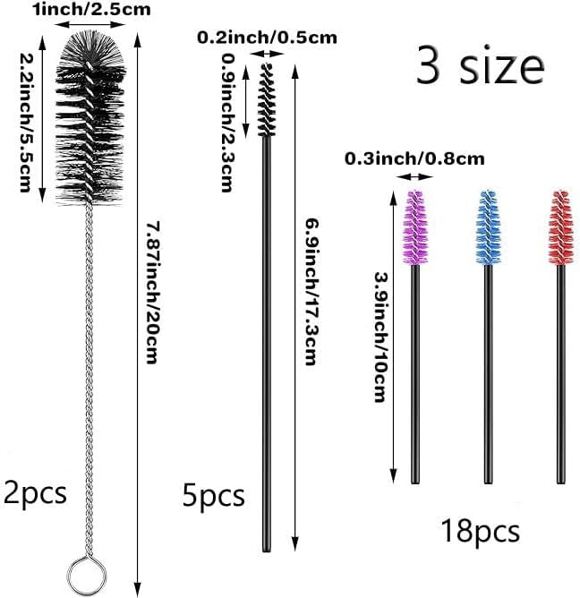 Hummingbird Feeder Cleaning Brush 25 pcs 4 Sizes Mini Nylon Tube Brush Set,Cleaning for Baby Bottles, Tubes, Jars, Bird Feeder - Image 2