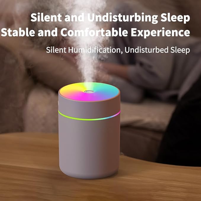 180ml Portable Small Humidifier with Colorful LED Night Light, USB Personal Desktop Humidifier for Car Home Office Travel, Auto Shut-Off, 2 Mist Modes, Super Quiet - Image 8