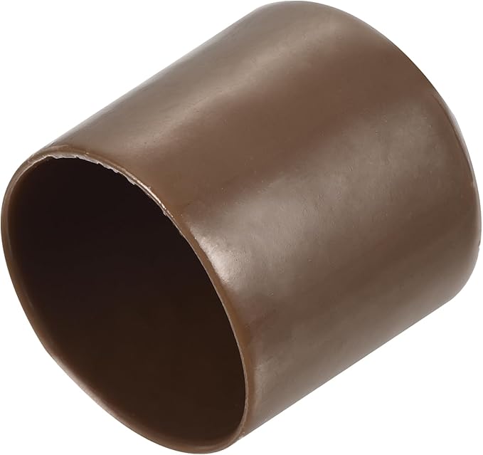 uxcell 20pcs Rubber End Caps 31mm(1 1/4") ID Vinyl PVC Round Tube Bolt Cap Cover Screw Thread Protectors Brown by uxcell