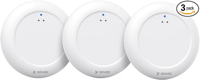 X-Sense Wi-Fi Water Leak Detector (SBS50 Base Station Required), 3 SWS0A Water Sensors by X-Sense