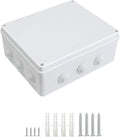 LeMotech ABS Plastic Dustproof Waterproof IP65 Junction Box Universal Electrical Project Enclosure White 11.8 x 9.8 x 4.7 inch (300 x 250 x 120 mm) by LeMotech