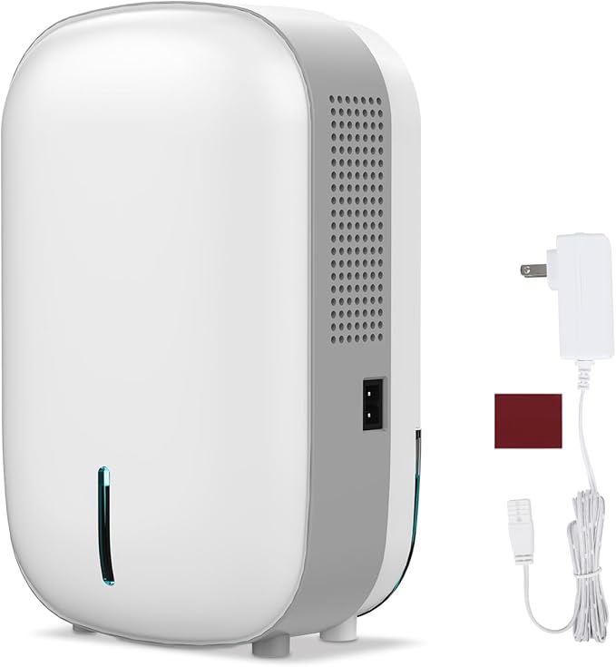 Mini Dehumidifier for Small Bathroom. Quiet. Auto Shut-OFF. Power Off Memory. Electric Dehumidifier for Small Space. Good for Bathroom Basement Bedroom Closet Safe Pantry RV Camper Yacht by Unknown
