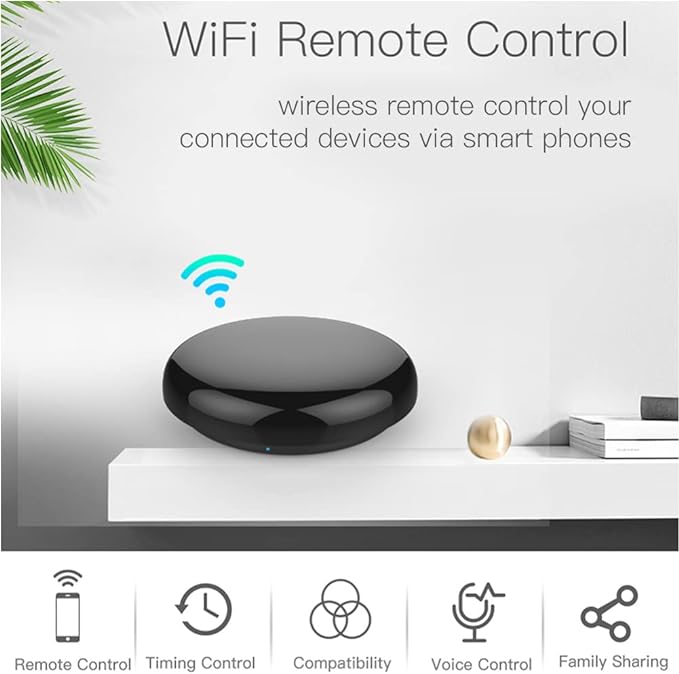 MOES WiFi Smart IR Remote Controller Smart Home Infrared Universal Remote Blaster,One for All Control AC TV DVD CD AUD SAT etc,Compatible with Alexa and Google Assistant,No Hub Required (Pack of 2) - Image 2