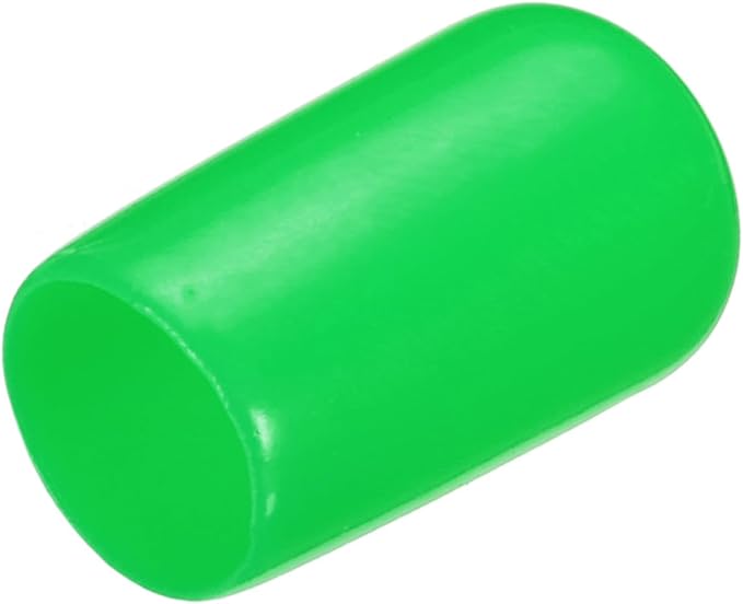 uxcell 20pcs Rubber End Caps 8mm(5/16") ID Vinyl PVC Round Tube Bolt Cap Cover Screw Thread Protectors Green by uxcell