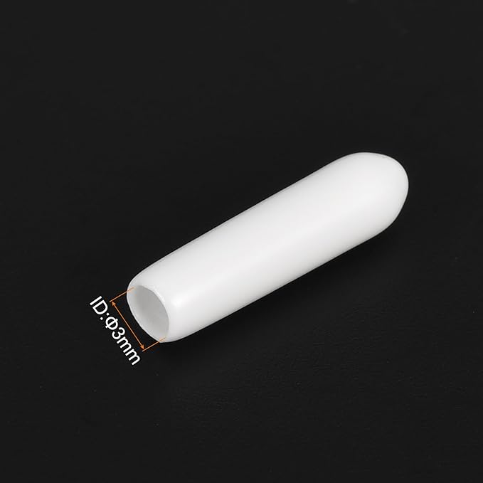 uxcell 20pcs Rubber End Caps 3mm(1/8") ID Vinyl Round End Cap Cover Screw Thread Protectors White - Image 3