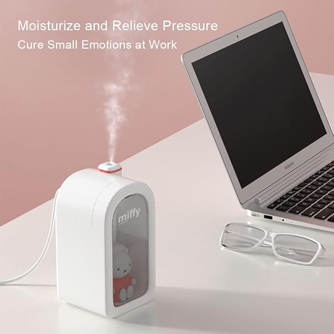 Mipow X Miffy Cool Mist Humidifier - Ultrasonic Quiet, Mini Cute Humidifier with Night Light, 380ml Humidifiers for Bedroom/Babies Nursery/Office - Image 4