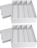 RLAVBL 2-Pack 3200 Count Trading Card Storage Box, 4 Row Cardboard Card Boxes with Dividers for Sports, MTG, TCG, Toploader by RLAVBL