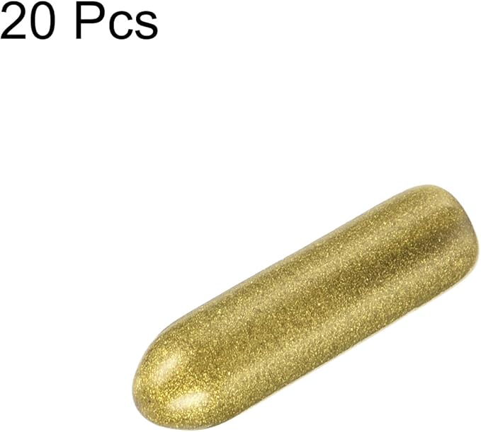 uxcell 20pcs Rubber End Caps 2.5mm ID Vinyl Round Tube Bolt Cap Cover Thread Protectors Gold - Image 2