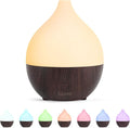 SALKING Essential Oil Diffuser, 100ml Small Aromatherapy Diffuser for Essential Oils, Auto Shut-Off Ultrasonic Diffusers, Cool Mist Humidifier with Warm White Lights, for Office Home (Dark) by SALKING
