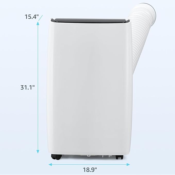 12,000 BTU Portable AC Units for Rooms, 3-In-1 Portable Air Conditioner Up to 550 Sq.Ft(Approx.) | Remote, LED Display, 24H Timer | Includes Window Kit & Extendable Hose, White-3031 - Image 6