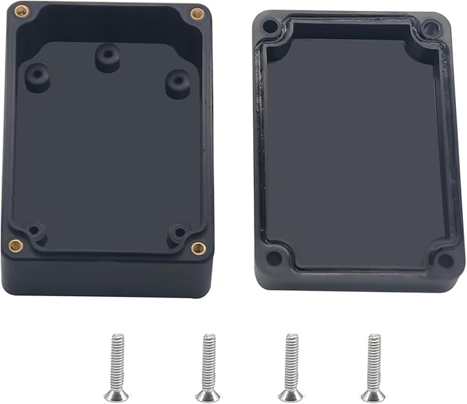 Project Box, Project Boxes Plastic Electric Project Case Junction Box Power Case for Electronic Project, Black 3.3x2.3x1.3inch (83 x 58 x 33 mm) by Otdorpatio