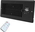 4"x10" Vent Register Booster Fan, Strong Steel Panel, Ultra-Quiet, 10-Speed, Built-In Thermostat, Mechanical Damper, Efficient HVAC Vent Fan (Matte Black, 1 Pack) by DDPow