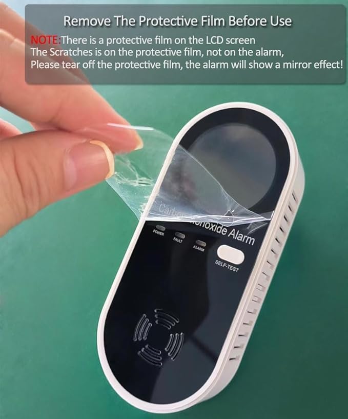 3 in 1 Carbon Monoxide Detector, KH Alert Portable Carbon Monoxide Detectors for Travel, Plug in Carbon Monoxide Detector with Temperature Humidity Sensor Built-in, Easy to Read & Install - Image 7