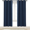 NICETOWN Bedroom Window Blackout Curtain Panel - Thermal Insulated Blackout Room Darkening Drape/Drapery (Navy, 1 Panel, 42 x 72 inch) by NICETOWN