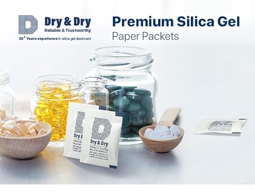 Dry & Dry 2 Gram [500 Packets] Silica Gel Packets Desiccants, Silica Packets - Rechargeable Silica Gel Packs, Silica Gel Packets, Desiccants Packets, Silica Gel - Image 9