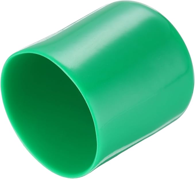 uxcell 20pcs Rubber End Caps 39mm(1 1/2") ID Vinyl PVC Round Tube Bolt Cap Cover Screw Thread Protectors Dark Green by uxcell