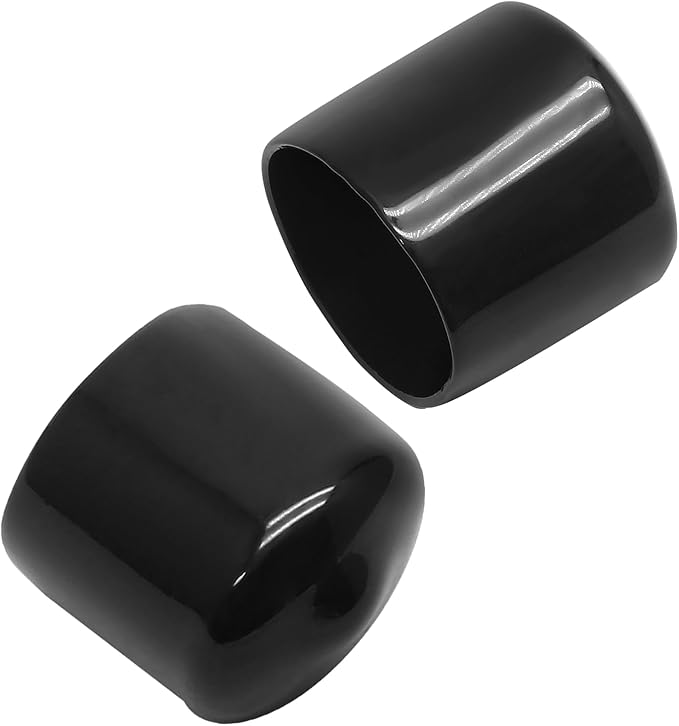 12 Pcs Round Rubber End Caps 1.1" (28mm) ID Vinyl Flexible Bolt Chair Foot Covers Screw Thread Chair Leg Protectors for Round Tubing Bolt Desk Chair Leg (Black) - Image 3