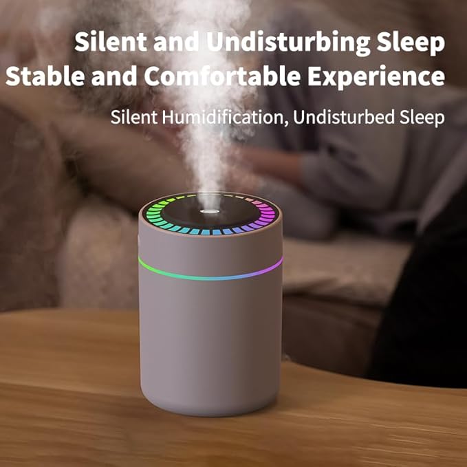 180ml Portable Small Humidifier with Colorful LED Night Light, USB Personal Desktop Humidifier for Car Home Office Travel, Auto Shut-Off, 2 Mist Modes, Super Quiet - Image 9