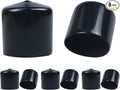 Acocony 1 3/4 Inch Rubber Cap Round Rubber End Caps PVC Flexible Protector Plastic Plugs for Round Holes Black Pack of 8 by Acocony
