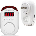 Natural Gas Detector, Plug-in Natural Gas Alarm and Monitor for Home, Kitchen or Camper, Propane Methane Gas Leak Detector Monitor with Voice Warning & Digital Display - 1 Pack by WESHLGD