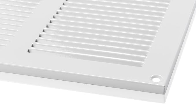 10x6 inch (Duct Opening) Vent Cover - White Ventilation Covers for Wall and Ceiling - Metal Return Grille - HVAC AC Air Vents Register for Indoor and Outdoor Use with Mesh - Image 6