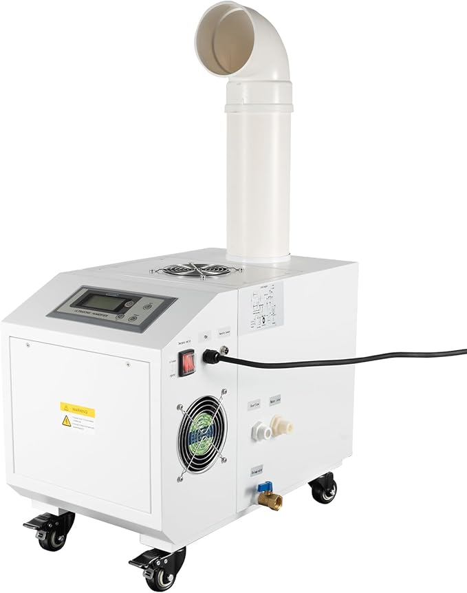 3kg/H Ultrasonic Industrial Humidifier, Commercial Air Humidifier Sprayer Agricultural Automatic Mist Cooling Whole House Machine, 10L Large Volume for Warehouse Greenhouse Garden Industrial by Unknown