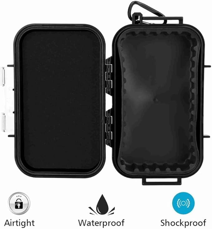 Water proof Dry Box, ABS/PC Shockproof Storage Case for Marine Fishfinder & Outdoor Water Sports,19x12x5cm(Black) - Image 6