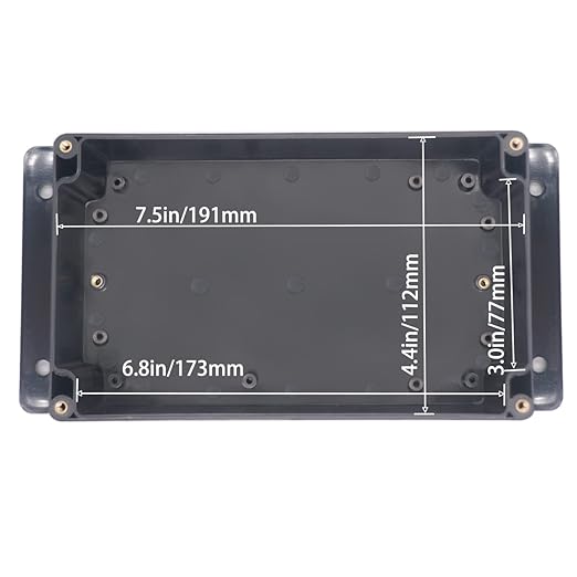 Watertight Junction Box, IP67 Waterproof Project Box Durable ABS Plastic Electronic Enclosure Case for DIY Electrical Project with Wall Fixed Ear 7.87" x 4.72" x 2.95"(200 x 120 x 75 mm) 2Pcs - Image 5