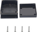 Outdoor Waterproof Junction Box IP67 Project Box ABS Black Electrical Boxes Electronic Enclsoure with Mounting Ear for DIY Project 6.3 x 6.3 x 3.5 inch (160x160x90mm) by Otdorpatio