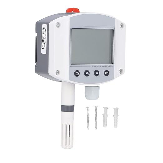 485 Temperature Humidity Transmitter High Accuracy LCD Display Temperature Humidity Sensor with Modbus RTU Protocol for Industrial Environmental Monitoring ABS Material 147x88x41mm by EOJDDPA