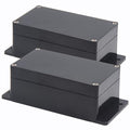 Zulkit Junction Box ABS Plastic Dustproof Waterproof IP65 Universal Electrical Boxes Project Enclosure with Fixed Ear Black 6.22 x 3.54 x 2.36 Inch (158 x 90 x 60mm)(Pack of 2) by Zulkit