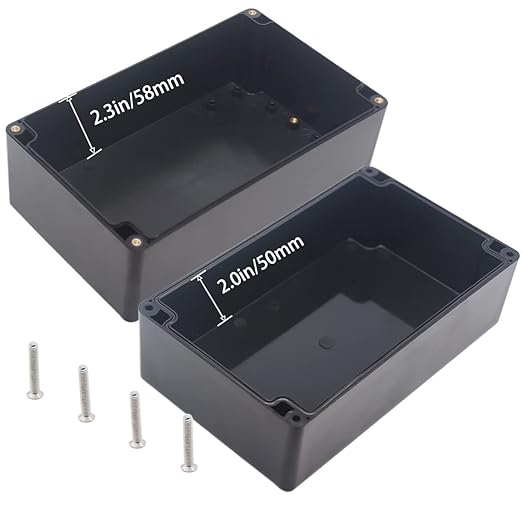 Watertight Junction Box, IP67 Waterproof Project Box Durable ABS Plastic Electronic Enclosure Case for DIY Electrical Project Black 7.87" x 4.72" x 4.45"(200 x 120 x 113 mm) - Image 4