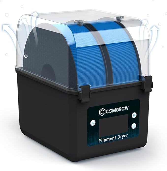 Comgrow Filament Dryer, Upgraded Filament Dry Box, Large-Capacity 3D Filament Dehydrator for 2KG Filament, Compatible with 1.75mm, 2.85mm Filament and PLA PETG TPU ABS Material by Comgrow