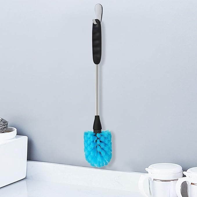Long Bottle Brush, 15.35 in Bendable Cleaner Brushes for Cleaning Neck Beer Bottles, Wine, Baby Bottles, Water Bottles, Tumblers, Flask, Bird Feeder, Vase, Pipes and Brewing Supplies Blue/1Pack - Image 4