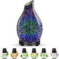 Essential Oil Diffuser & Essential Oils Set, Glass Aromatherapy Diffuser, 6 Oils Gift Pack (Lavender Tea Tree Lemongrass Sweet Orange Eucalyptus Peppermint) by JOYOLO