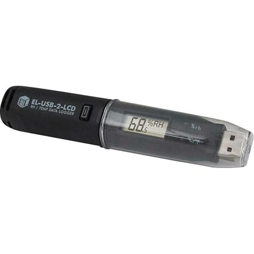 Lascar EL-USB-2-LCD Temp Data Logger, Black by Lascar