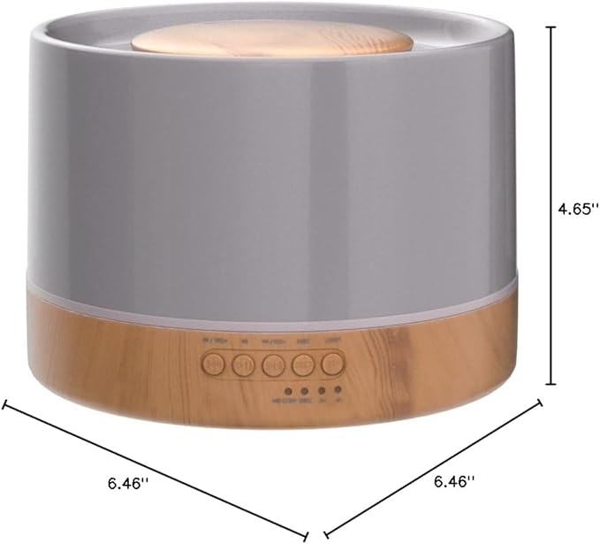 muson Essential Oil Diffuser Sound Machine Combo Diffuser for Aromatherapy Fragrant Oil Cool Mist Humidifier with Natural Sound Music & Warm Night Light, Auto Shutoff, White - Image 8
