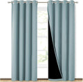 NICETOWN 100% Blackout Curtains 84 inches Long, Sky Blue, 52 inches Wide, Pair of Energy Smart & Noise Blocking Out Drapes for Baby Room Window, Thermal Insulated Guest Room Lined Window Dressing by NICETOWN