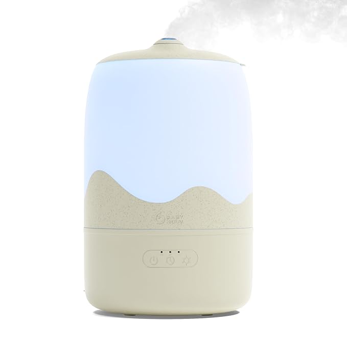 Babymoov Wave 3-in-1 Baby Humidifier, Easy Cleaning, Top Fill, XL Capacity for Large Bedroom and Nursery, Night Light & Essential Oil Diffuser (Baby Registry Essential) by Babymoov