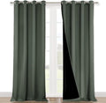 NICETOWN Full Shading Curtains for Windows, Super Heavy-Duty Black Lined Blackout Curtains for Bedroom, Privacy Assured Window Treatment (Dark Mallard, Pack of 2, 52 inches W x 95 inches L) by NICETOWN