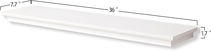 AHDECOR White Floating Shelves Wall Mounted, Deeper Wall Storage Shelf for Home Décor, Super Sturdy, Easy to Install, 36” Wide, 7.75” Deep - Image 3